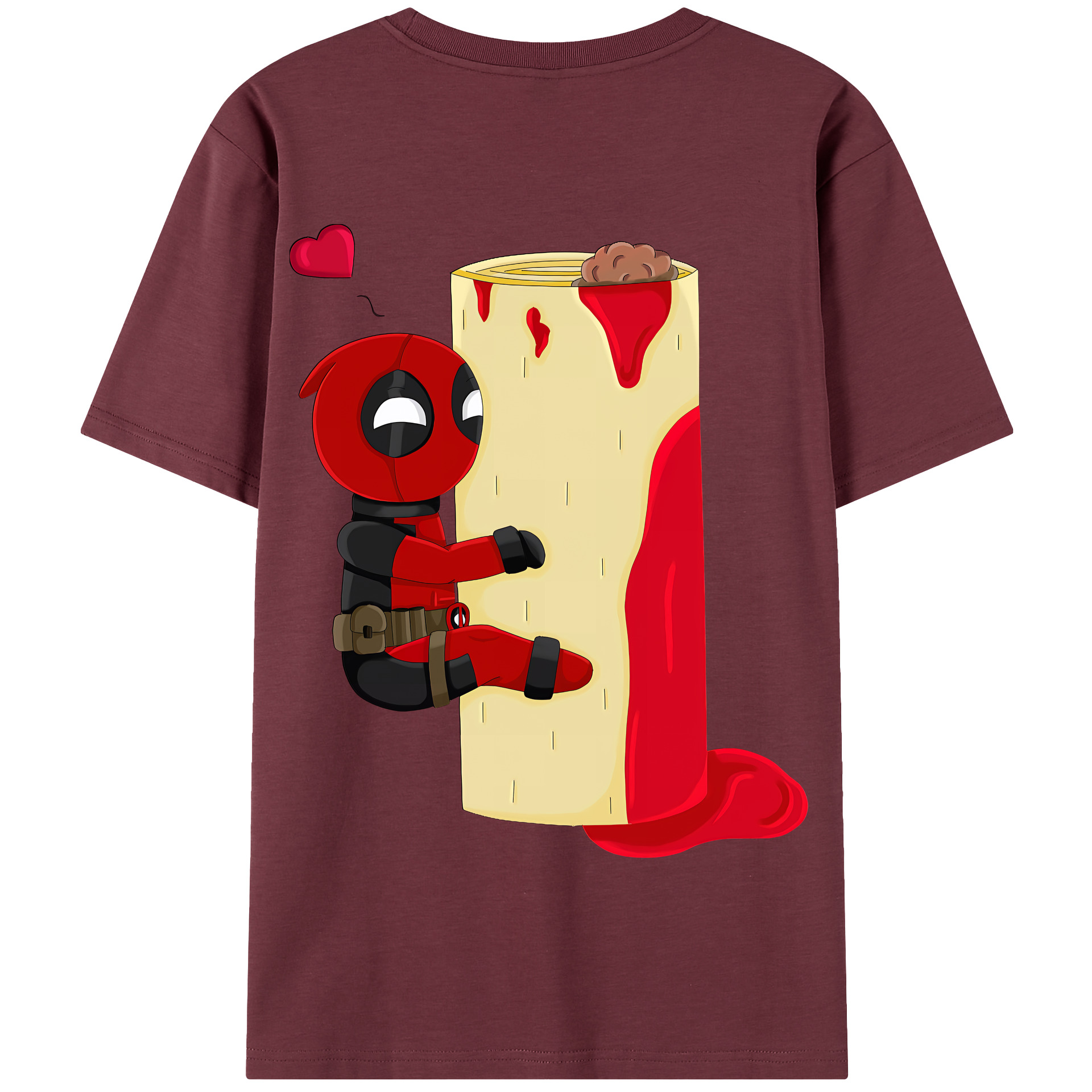 （画像用） Deadpool デッドプール 綿100％半袖Tシャツ（背面プリント）